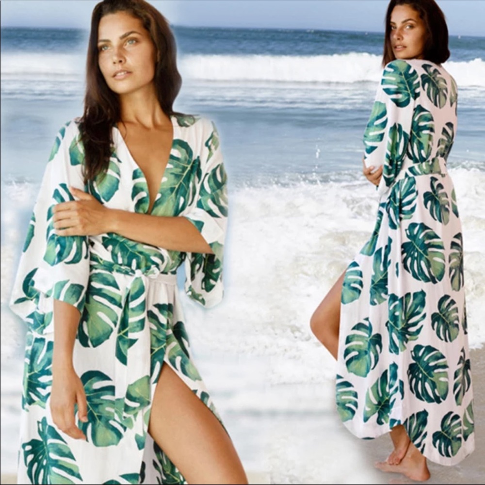 New! Bohemian floral leaf 🍃 swim cover up - Picture 3 of 6